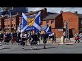 Tartan army scotland fans march to aviva stadium in dublin  ireland v scotland nations league