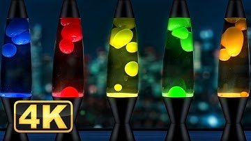 4K Colorful Lava Lamps Video Screeensaver with Calming Music
