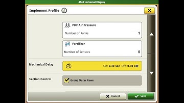 How to Optimize Section Control on a John Deere Gen 4 Display - Setting Mechanical On/Off Times