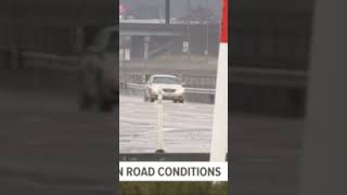 Drivers navigate icy, dangerous roads Monday afternoon