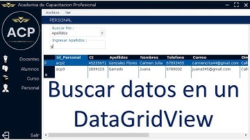 Buscar o filtrar datos en un DataGridView en C# y MySql Cap. 16