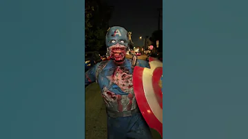 Zombie Captain America- Halloween 2022  #shorts #marvel #captainamerica #halloweenmakeuplook