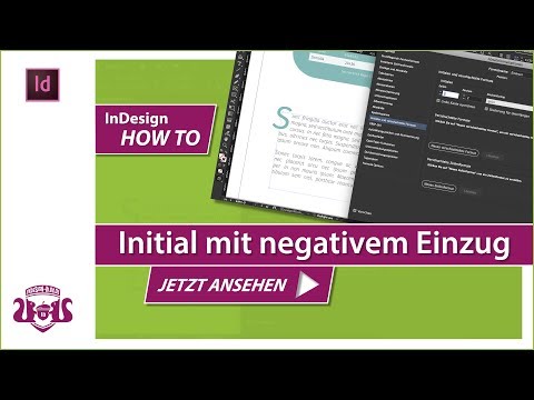 Initial mit negativem Einzug erstellen – InDesign HOW TO