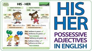 HIS - HER - Possessive Adjectives - Basic English Lesson