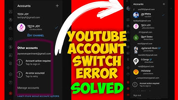 YouTube Other Account An Error Occurred | YouTube Login Problem | How to fix? #techjoy #youtube