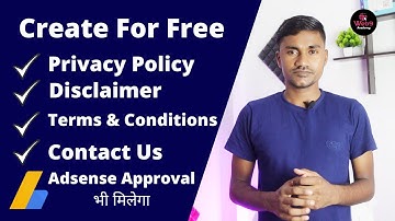 Website के लिए Privacy Policy, Disclaimer, Terms & Conditions और Contact Page Free में बनाये
