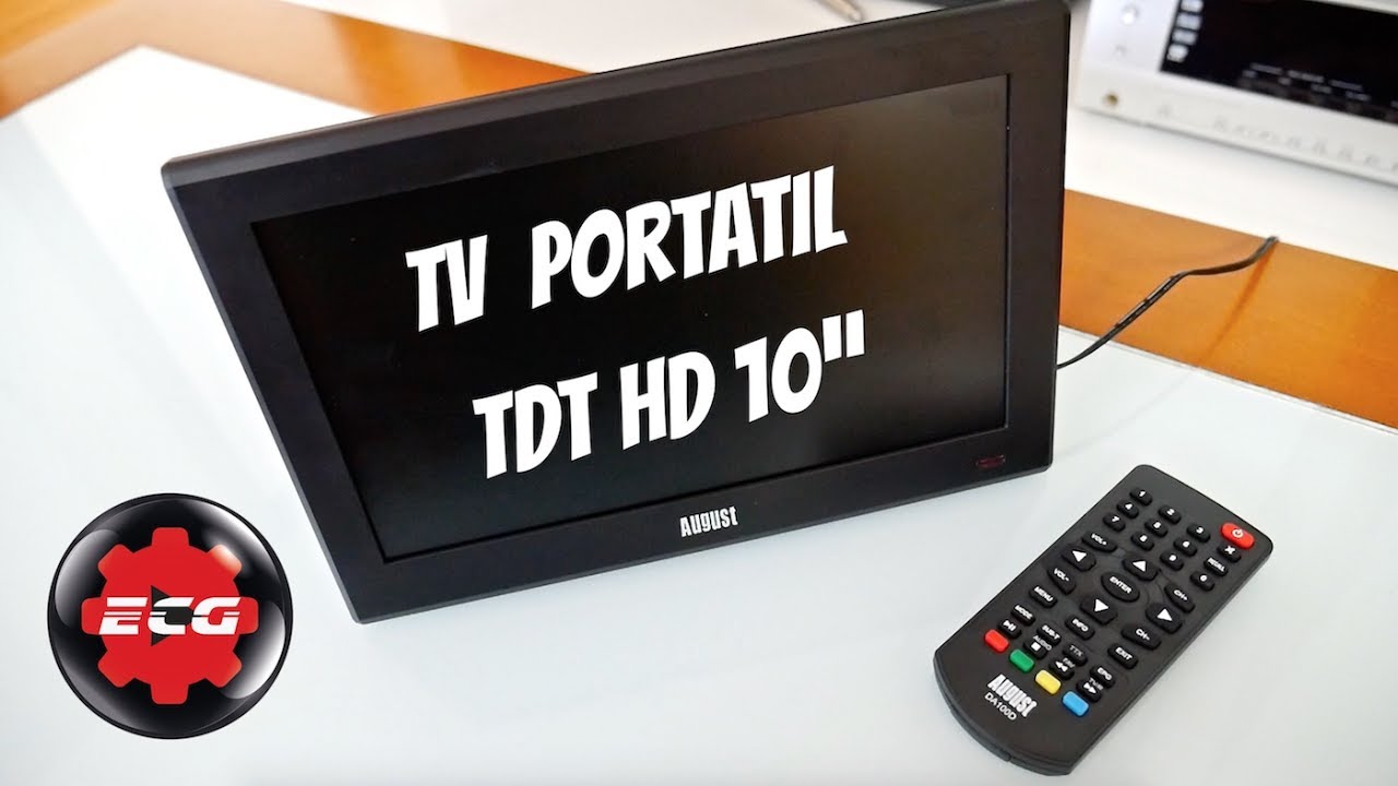 August DA100D – Televisión Portátil TDT HD 10” - YouTube