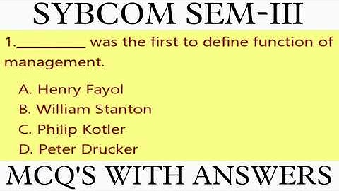 SYBCOM COMMERCE SEM-III | ALL CHAPTERS MCQ