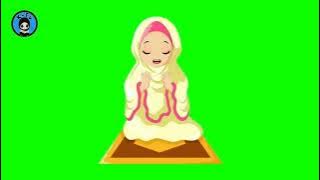 GREEN SCREEN ANIMASI KARTUN SEDANG BERDOA    ANIMASI MULUT BERBICARA1