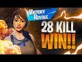 Solo VS Squads 28 Kill WIN! - Fortnite Battle Royale