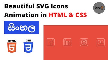 HTML & CSS Web Designing 31 - Beautiful SVG Icons Animation - Sinhala