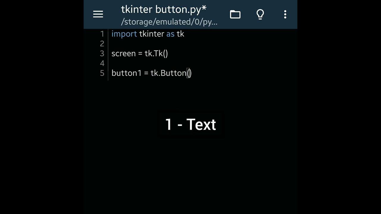 Creating Button with Python Tkinter #shorts - YouTube