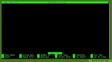 Lisp Program "Hello World" Example