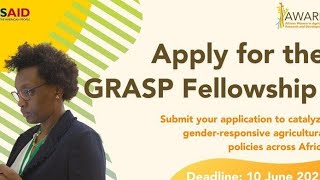 Gender Responsive Agriculture Systems Policy Grants 2023|GRAPS Fellowship Program2023