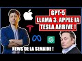 Open ai  gpt5 est prt robot tesla de elon musk apple et llama 3 meta  news ia