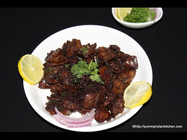 chicken liver fry quick and easy-chicken liver recipe pan fried-liver fry recipe | Yummy Indian Kitchen