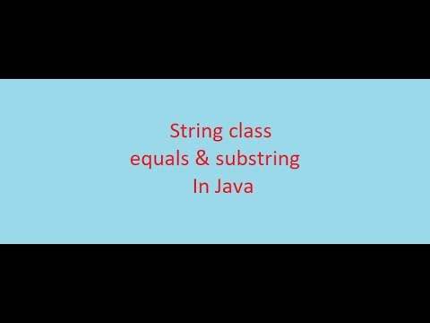 Java Basics Course || 28#String class : equals & substring || (ARABIC)