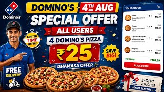 5 DOMINOS PIZZA for ₹25😋|dominos coupon code today|Domino's Pizza offer|dominos pizza offers today