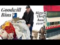 Biggest thrift haul ever at the goodwill bins quilts linens vintage and antique books  reselling