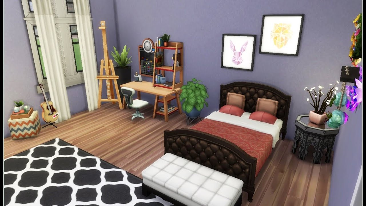 Teenage Girls Room The Sims 4 Speed Build Youtube