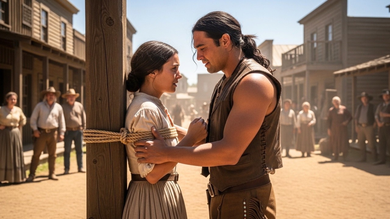 Ils l’ont humiliée devant l’Église — un Apache silencieux la relève sans aucune peur