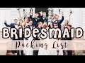 BRIDESMAIDS PACKING LIST- WEDDING SERIES | Moriah Robinson
