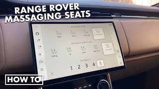 Sports Performance Land Rover Range Rover | How to use the massaging seats