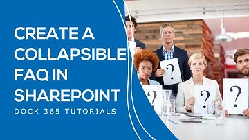 How to create a collapsible FAQ in SharePoint Online - Tutorial
