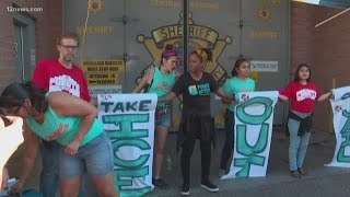 Protesters outside county jail are calling for ICE to be abolished
