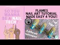 Flames Nail Art Tutorial - 3 different ways!!