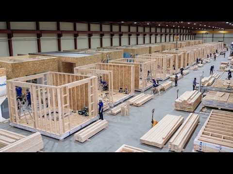 Korea's Innovative Modular Wooden House Manufacturing Process | Full Process thumbnail