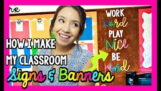 How I Make My Classroom Signs & Bulletin Board Letters! | Classroom DIY