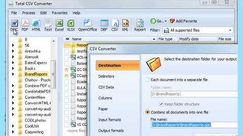 Combine CSV Files Into One Doc File