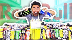 MIXING ALL 100 ENERGY DRINKS TOGETHER AND DRINKING IT!