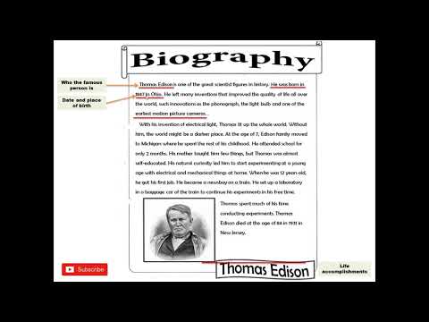 Video: How To Write A Biography In English