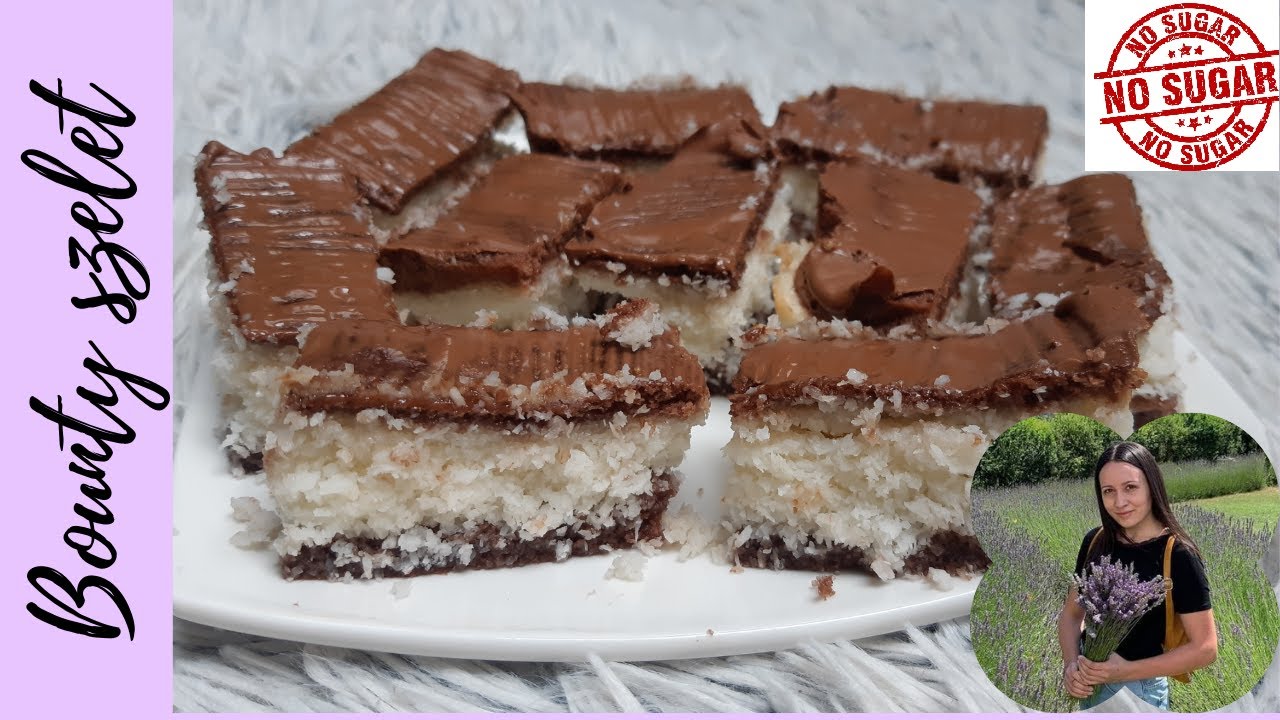 Cukor- és finomliszt- mentes Bounty szelet | Kókuszos süti