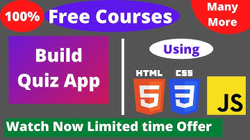 Build A Quiz App with HTML CSS JavaScript Free Online Course || #DeepShukla