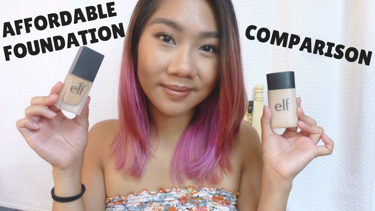 ELF FOUNDATION COMPARISON & REVIEW OILY SKIN YouTube