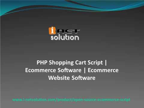 PHP Shopping Cart Script | Ecommerce Software