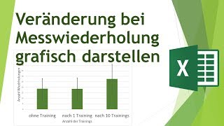 Veränderung bei Messwiederholung grafisch in Excel darstellen-Säulendiagramm mit Standardabweichung