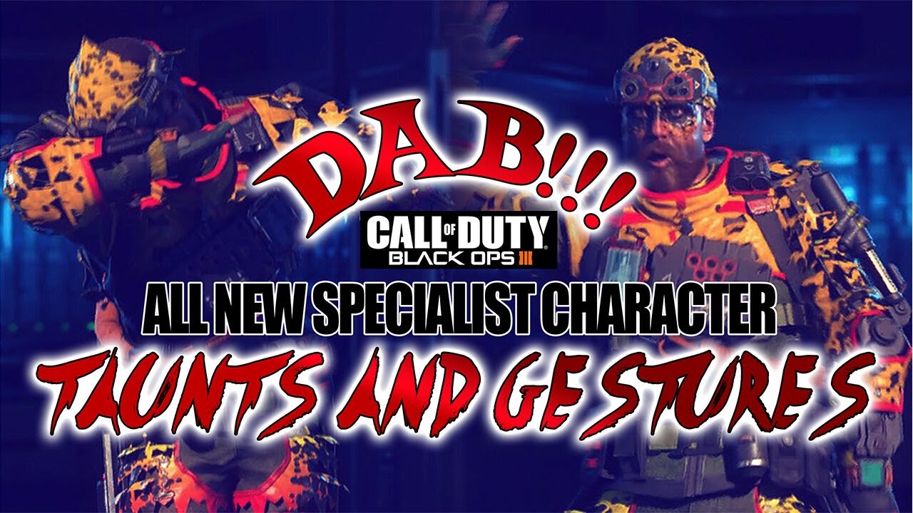 Call Of Duty: Black Ops 3 - ALL NEW SPECIALIST TAUNTS AND GESTURES! "Dab, Whip & Hotline Bling!"