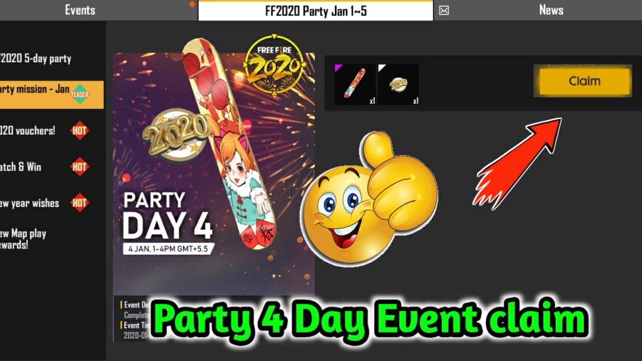 Free Fire Party Day 4 Event Complete 🔥|| Easy Tricks,  Gaming Raju