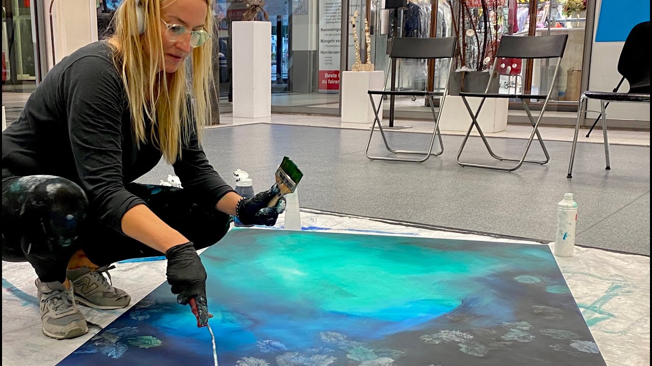 Action Painting Hamburg - Contemporary Art / Acrylic by CICHONSKI – "Nature meets the 5th Element"