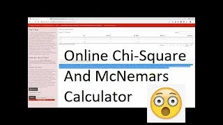 An Online Chi-Square and McNemars Calculator screenshot 5