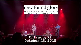 New Found Glory - Acoustic Live - at The Plaza in Orlando, Fl October 20, 2023