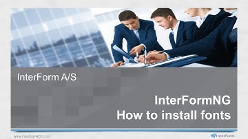 InterFormNG: Install fonts