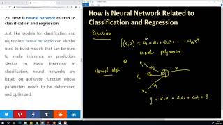 Question 29 -  How is Neural Network Related to Classification and Regression