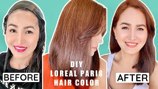 COLORING HAIR LOREAL MEDIUM ASH BLONDE|DIY AT HOME |Philippines |Karen Tomlinson