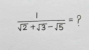 Can you solve this?|Rationalize the denominator with three terms#math #rationalization