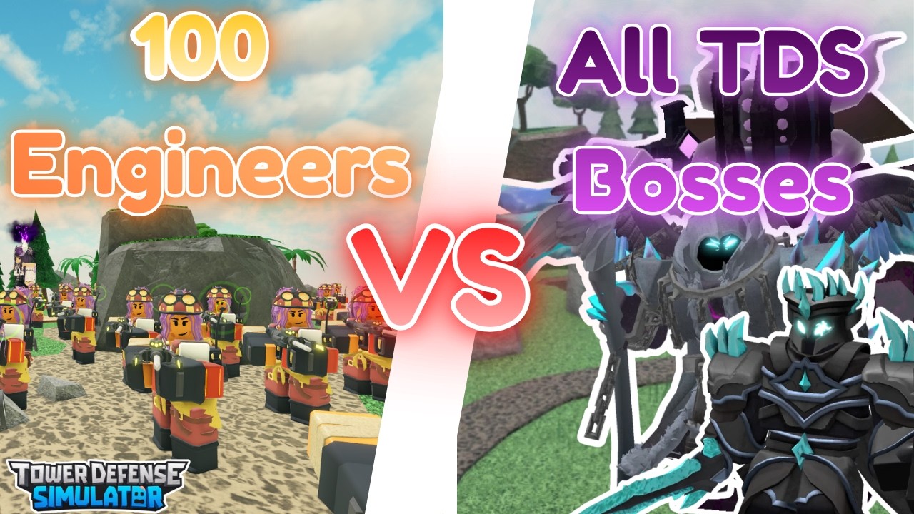 Can 100 Buffed Engineers Beat All of TDS's Bosses? Let's find out ...